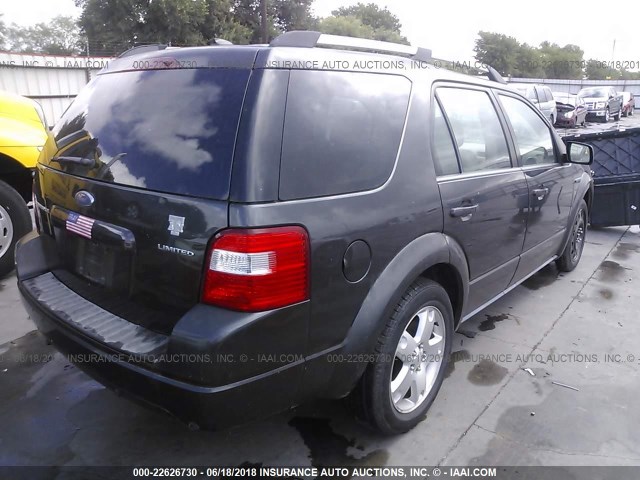 1FMDK03117GA17872 - 2007 FORD FREESTYLE LIMITED GRAY photo 4