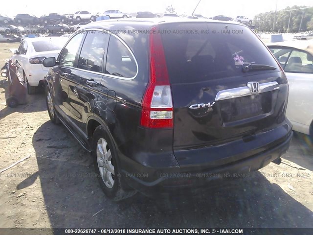 JHLRE387X9C002283 - 2009 HONDA CR-V EXL BLACK photo 3