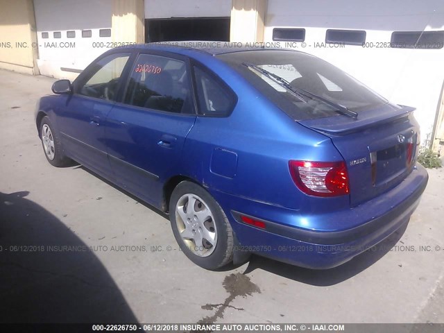 KMHDN56DX5U160960 - 2005 HYUNDAI ELANTRA GLS/GT BLUE photo 3