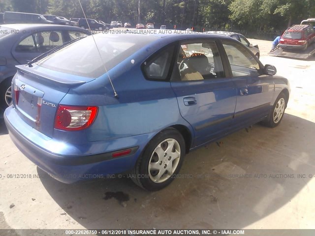 KMHDN56DX5U160960 - 2005 HYUNDAI ELANTRA GLS/GT BLUE photo 4