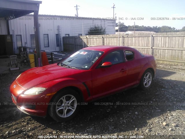 JM1FE17N550156772 - 2005 MAZDA RX8 RED photo 2