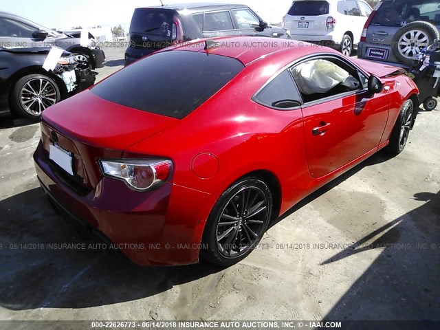 JF1ZNAA18F9703815 - 2015 TOYOTA SCION FR-S RED photo 4