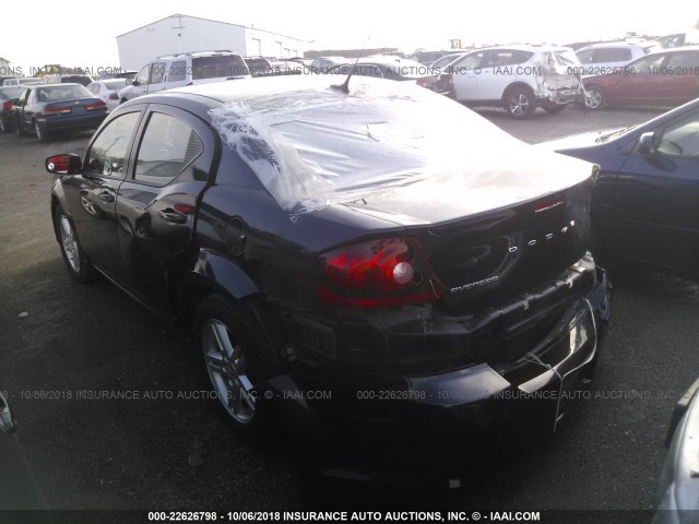 1B3BD1FB4BN526537 - 2011 DODGE AVENGER MAINSTREET BLACK photo 3