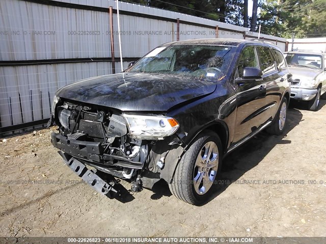 1C4RDHDG7FC937937 - 2015 DODGE DURANGO LIMITED BLACK photo 2