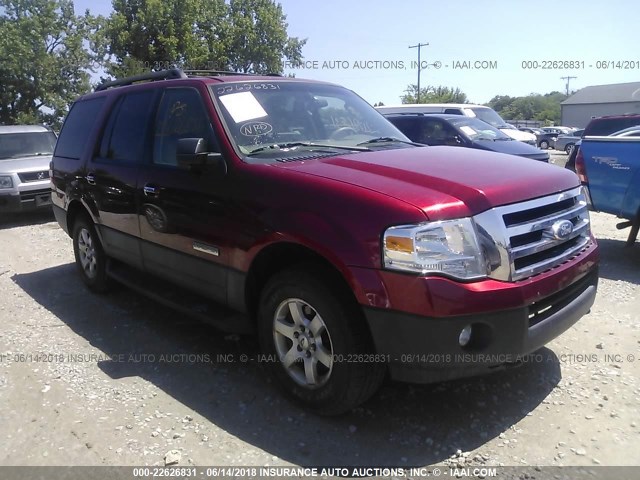 1FMFU16577LA94051 - 2007 FORD EXPEDITION XLT RED photo 1