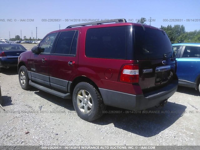 1FMFU16577LA94051 - 2007 FORD EXPEDITION XLT RED photo 3