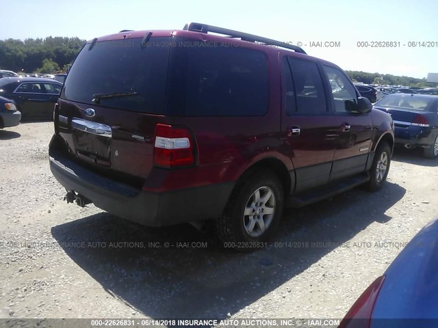 1FMFU16577LA94051 - 2007 FORD EXPEDITION XLT RED photo 4