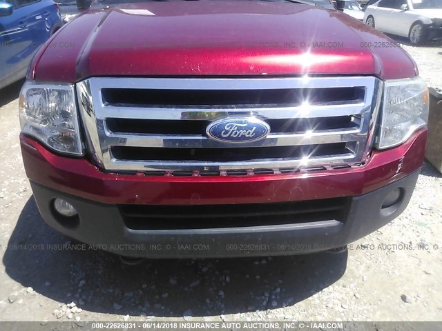 1FMFU16577LA94051 - 2007 FORD EXPEDITION XLT RED photo 6