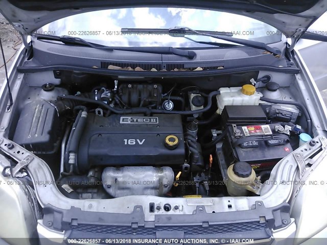 KL1TD56618B013003 - 2008 CHEVROLET AVEO LS GRAY photo 10