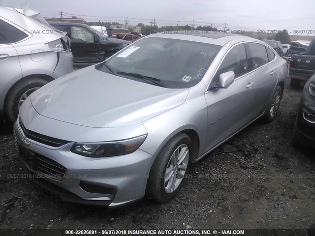 1G1ZD5ST3JF129177 - 2018 CHEVROLET MALIBU LT SILVER photo 2