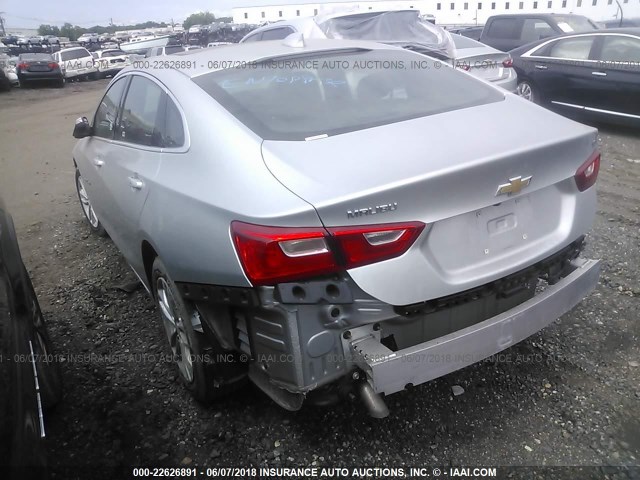 1G1ZD5ST3JF129177 - 2018 CHEVROLET MALIBU LT SILVER photo 3