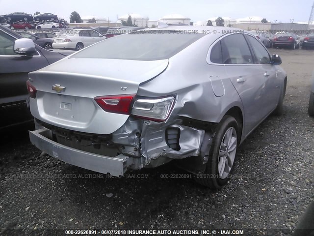 1G1ZD5ST3JF129177 - 2018 CHEVROLET MALIBU LT SILVER photo 4