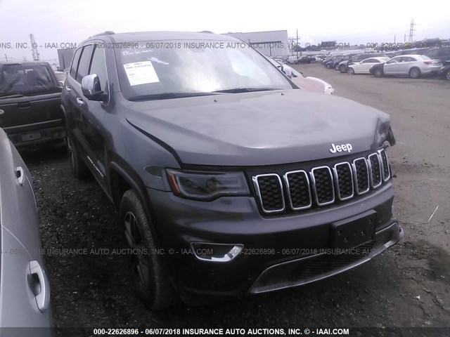 1C4RJFBG5HC932416 - 2017 JEEP GRAND CHEROKEE LIMITED GRAY photo 1