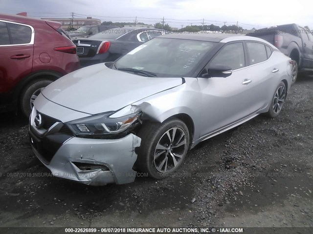 1N4AA6APXHC446432 - 2017 NISSAN MAXIMA 3.5S/SV/SL/SR/PLAT SILVER photo 2