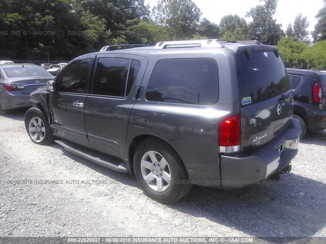 5N1BA08CX7N706308 - 2007 NISSAN ARMADA SE/LE GRAY photo 3