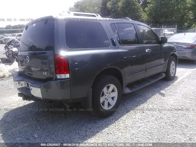 5N1BA08CX7N706308 - 2007 NISSAN ARMADA SE/LE GRAY photo 4