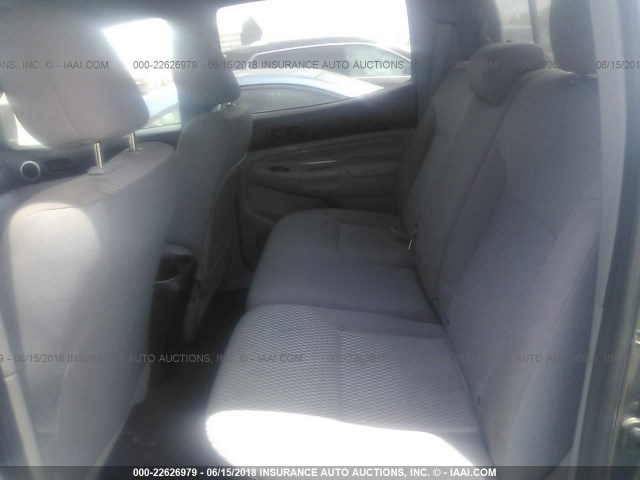 5TFJU4GN0FX076531 - 2015 TOYOTA TACOMA DOUBLE CAB PRERUNNER GRAY photo 8