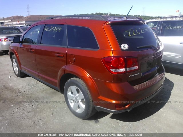 3C4PDCBG7CT362977 - 2012 DODGE JOURNEY SXT ORANGE photo 3