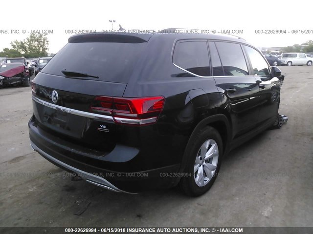 1V2GR2CA3JC545418 - 2018 VOLKSWAGEN ATLAS S BLACK photo 4