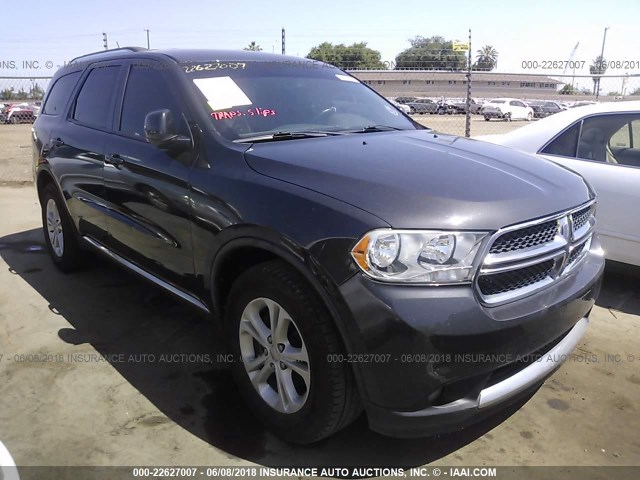 1D4RD4GG8BC730135 - 2011 DODGE DURANGO CREW GRAY photo 1