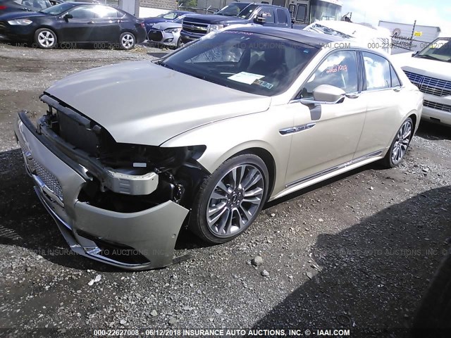1LN6L9NP4H5611042 - 2017 LINCOLN CONTINENTAL RESERVE Gold Foto 2
