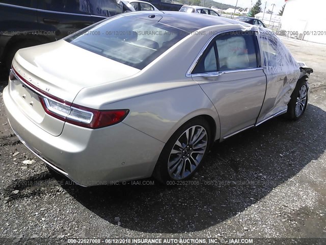 1LN6L9NP4H5611042 - 2017 LINCOLN CONTINENTAL RESERVE GOLD photo 4