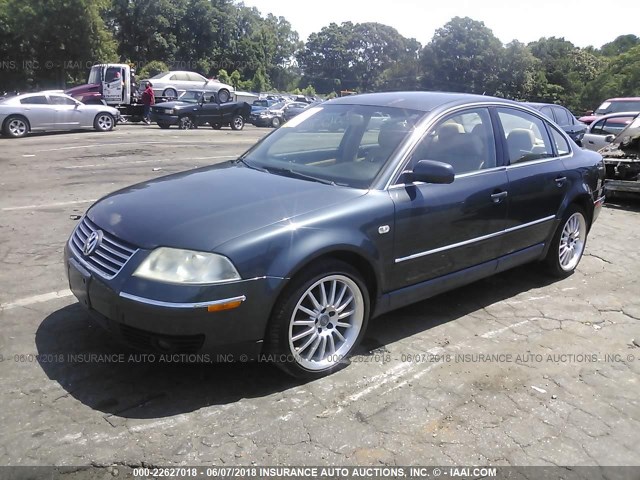 WVWRH63B11P299507 - 2001 VOLKSWAGEN PASSAT GLX GRAY photo 2