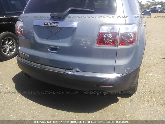 1GKEV23728J258056 - 2008 GMC ACADIA SLT-1 GRAY photo 6