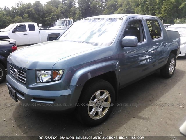 2HJYK16588H511903 - 2008 HONDA RIDGELINE RTL BLUE photo 2