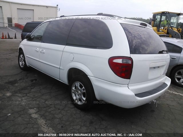 2B4GP74L21R379434 - 2001 DODGE GRAND CARAVAN EX WHITE photo 3