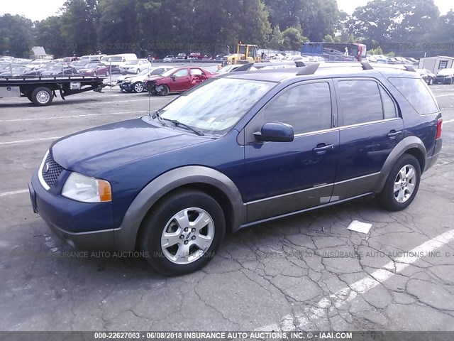 1FMZK02195GA01861 - 2005 FORD FREESTYLE SEL BLUE photo 2