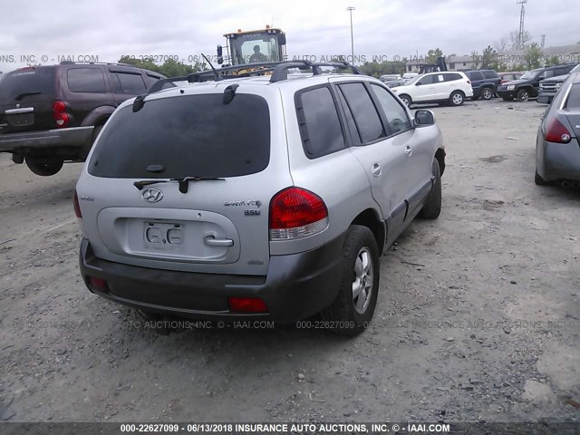 KM8SC73E66U109799 - 2006 HYUNDAI SANTA FE GLS/LIMITED GRAY photo 4