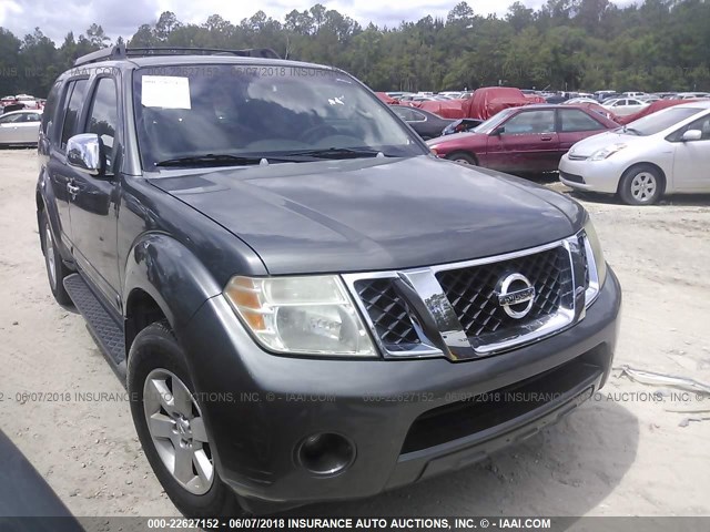 5N1AR18B98C604318 - 2008 NISSAN PATHFINDER S/LE/SE GRAY photo 1