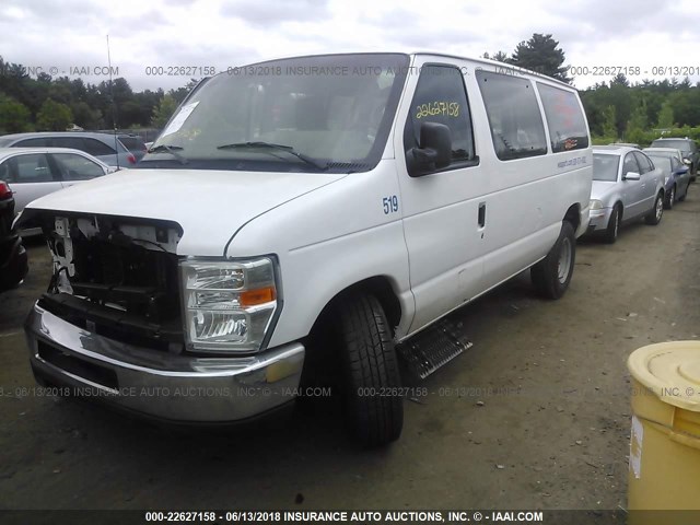 1FTNE24W59DA87059 - 2009 FORD ECONOLINE E250 VAN WHITE photo 2