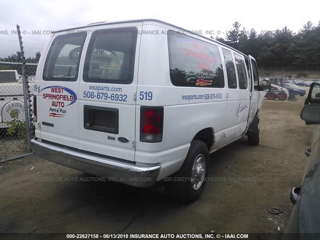 1FTNE24W59DA87059 - 2009 FORD ECONOLINE E250 VAN WHITE photo 4