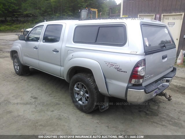 3TMLU4EN5AM047102 - 2010 TOYOTA TACOMA DOUBLE CAB SILVER photo 3