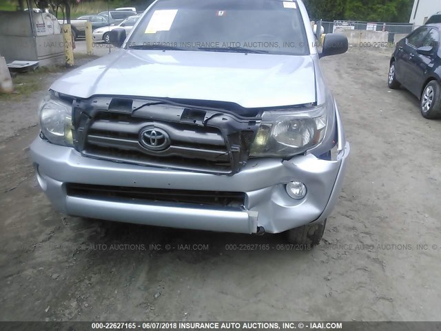 3TMLU4EN5AM047102 - 2010 TOYOTA TACOMA DOUBLE CAB SILVER photo 6