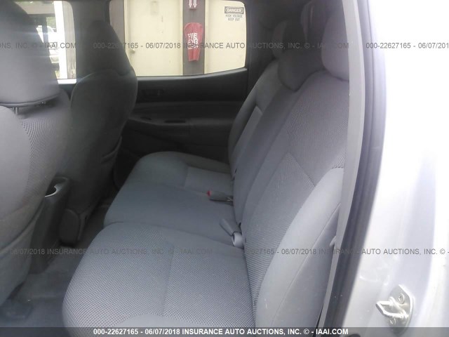 3TMLU4EN5AM047102 - 2010 TOYOTA TACOMA DOUBLE CAB ვერცხლისფერი ფოტო 8