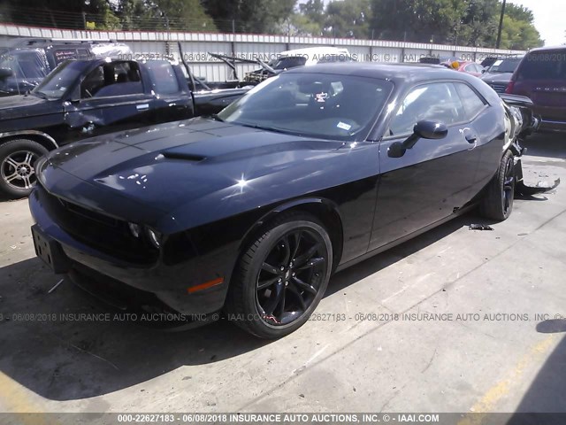 2C3CDZAG8HH650546 - 2017 DODGE CHALLENGER SXT BLACK photo 2