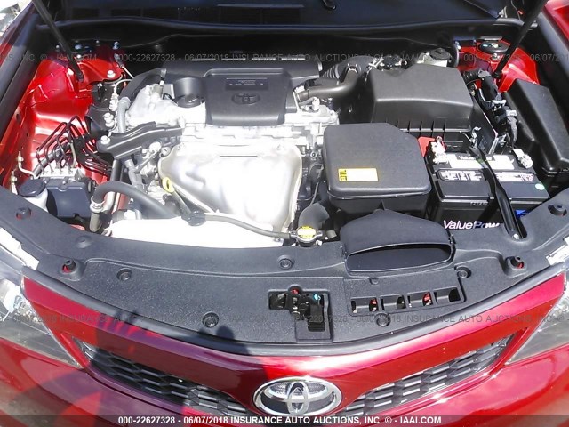 4T1BF1FK1EU869725 - 2014 TOYOTA CAMRY L/SE/LE/XLE 红色 照片 10