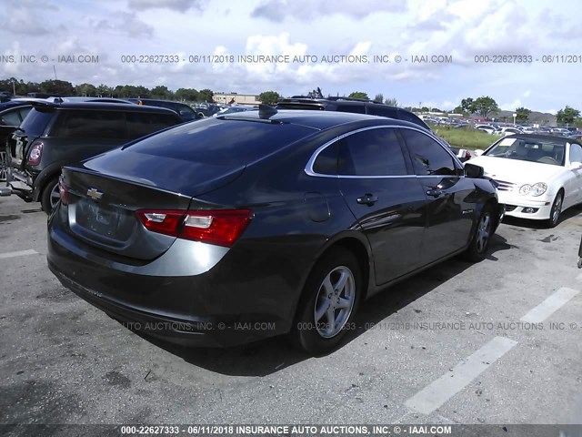 1G1ZB5ST8HF206707 - 2017 CHEVROLET MALIBU LS 灰色 照片 4