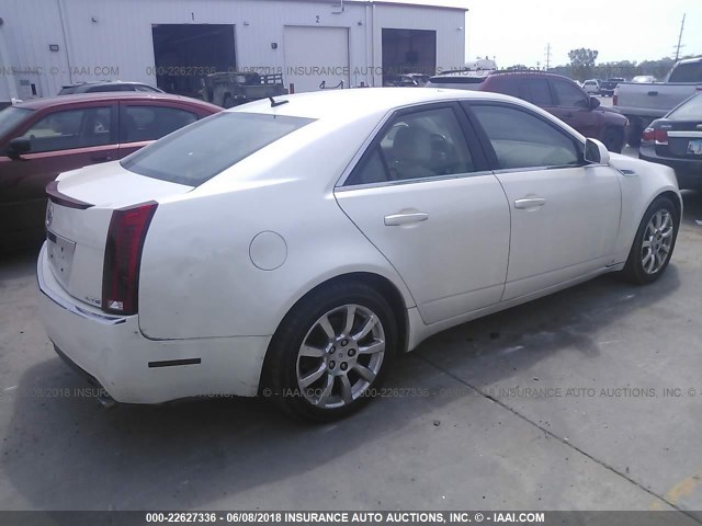 1G6DF577480131639 - 2008 CADILLAC CTS WHITE photo 4
