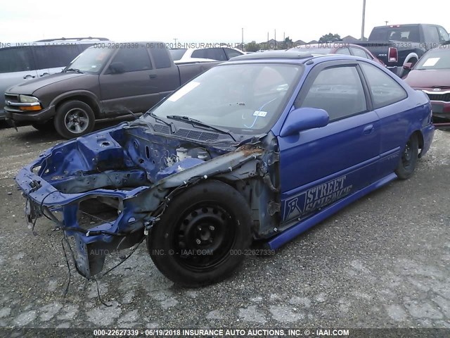 1HGEM1159YL125441 - 2000 HONDA CIVIC SI/SIR BLUE photo 2