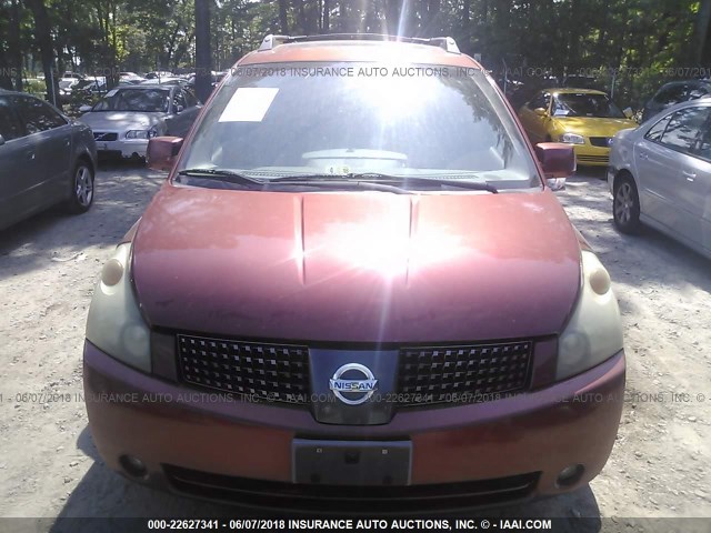 5N1BV28U14N341912 - 2004 NISSAN QUEST S/SE/SL ORANGE photo 6