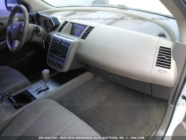 JN8AZ08T96W406913 - 2006 NISSAN MURANO SL/SE/S WHITE photo 5