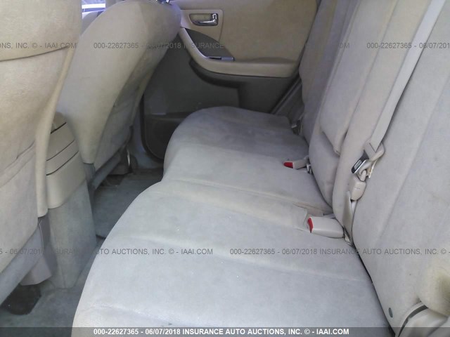 JN8AZ08T96W406913 - 2006 NISSAN MURANO SL/SE/S WHITE photo 8