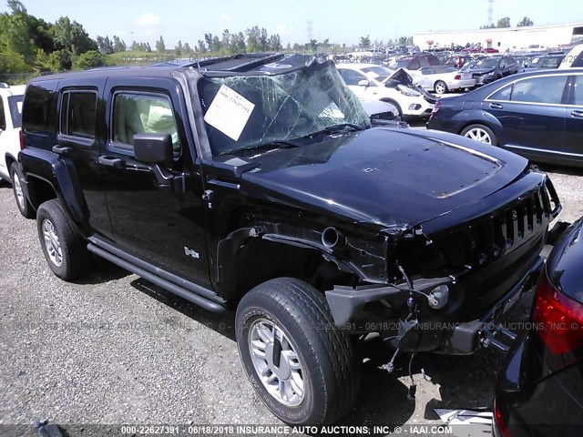 5GTDN13E278150986 - 2007 HUMMER H3 BLACK photo 1