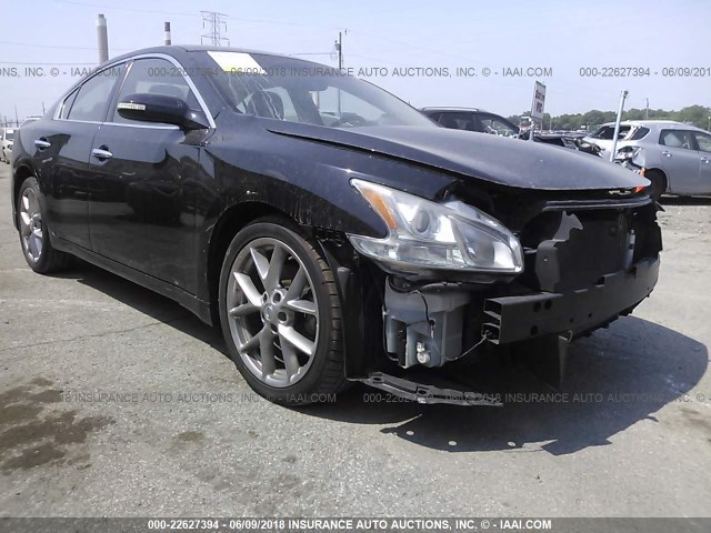 1N4AA5AP4AC823384 - 2010 NISSAN MAXIMA S/SV BLACK photo 1