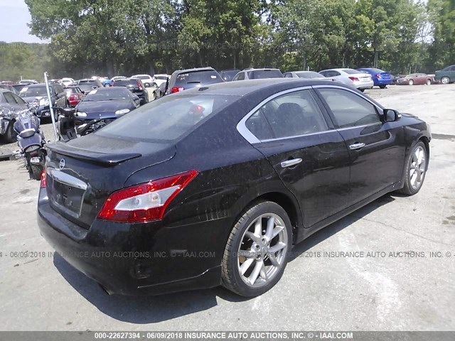 1N4AA5AP4AC823384 - 2010 NISSAN MAXIMA S/SV BLACK photo 4