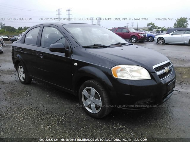 KL1TD56627B129194 - 2007 CHEVROLET AVEO LS BLACK photo 1